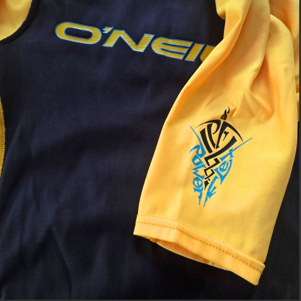O'Neill Reactor II 2mm Springsuit Mens M Back Zip Wetsuit + Rash Guard Yellow - Picture 15 of 16